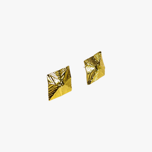Gilded Leaf Textured Earring