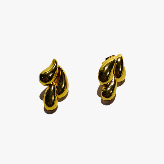 Triple Water Droplets Earring