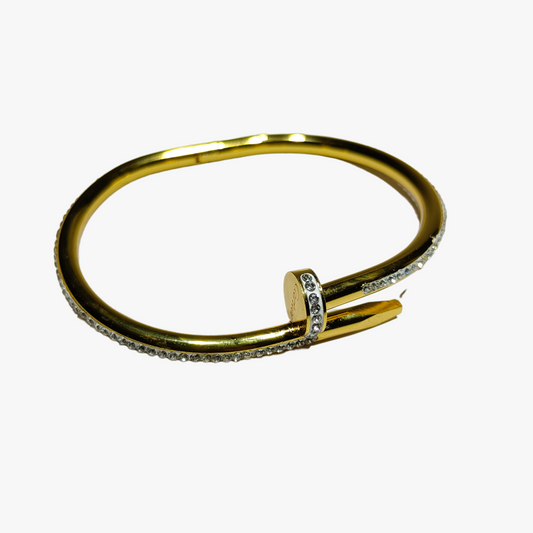 Diamond Nail Glow - Women's Gold Plated Anti-Tarnish Bracelet