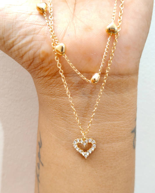 Double Layered Heart Pendant