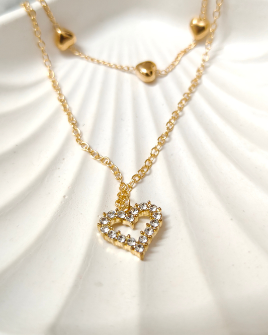 Double Layered Heart Pendant